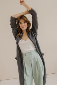 Mohair Silk Cardigan with Pockets