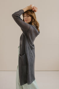 Mohair Silk Cardigan with Pockets
