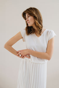 Silk Cotton Kimono Sleeve Top