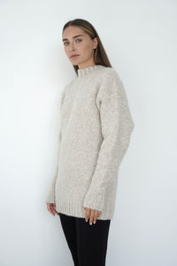Alpaca Sweater With Medium High Turtle Neck