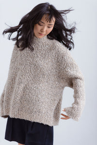 Boucle Sweater from Mohair Silk Yarn