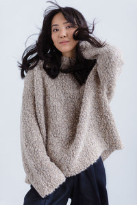 Boucle Sweater from Mohair Silk Yarn