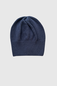 Cashmere And Merino Hat With Ribbed Edge
