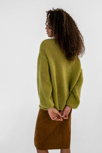 Mohair Silk Sweater with Boat Neck