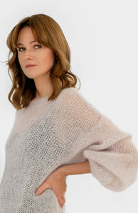 Mohair Silk Sweater with Boat Neck