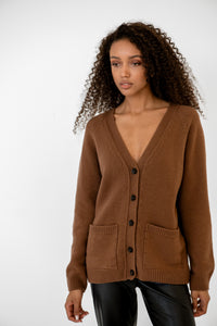 Merino Wool Cardigan With Pockets And Buttons